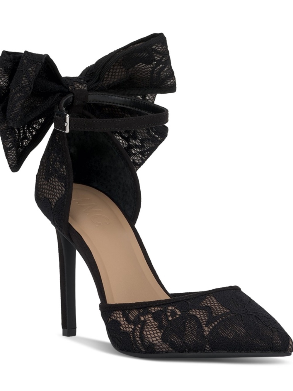 I.n.c. International Concepts Women's Sanira Bow Pumps Black Lace